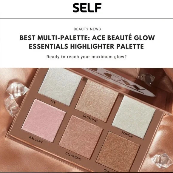 ACE BEAUTÉ GLOW ESSENTIALS HIGHLIGHTER PALETTE NEW - Picture 6 of 9